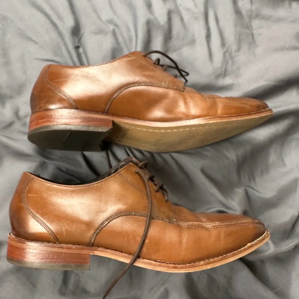 Florsheim Mens 11 D Brown Leather Bicycle Toe Oxford Dress Shoes 11483-257